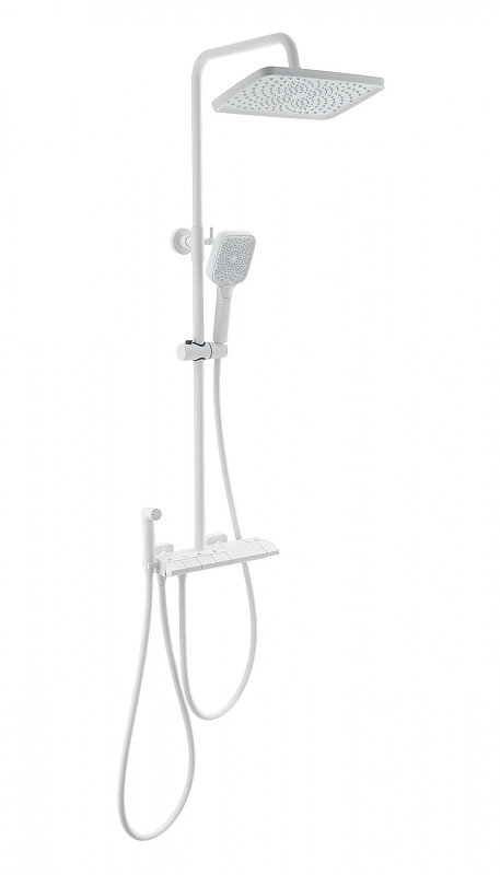 Душевая система Wonzon & Woghand Muse WW-B4132-A-MW с термостатом цвет Белый матовый