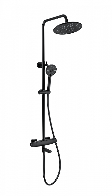 Душевая система Wonzon & Woghand Neo WW-B3035-A3-MB с термостатом цвет Черный матовый