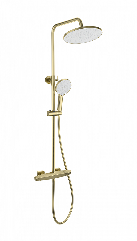 Душевая система Wonzon & Woghand Neo WW-B3045-A-BG с термостатом цвет Брашированное золото
