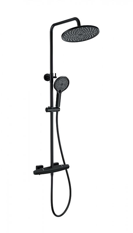 Душевая система Wonzon & Woghand Neo WW-B3045-A-MB с термостатом цвет Черный матовый