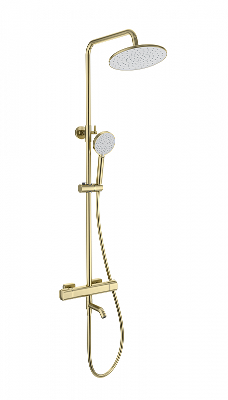 Душевая система Wonzon & Woghand Stay WW-B3051-A1-BG с термостатом цвет Брашированное золото