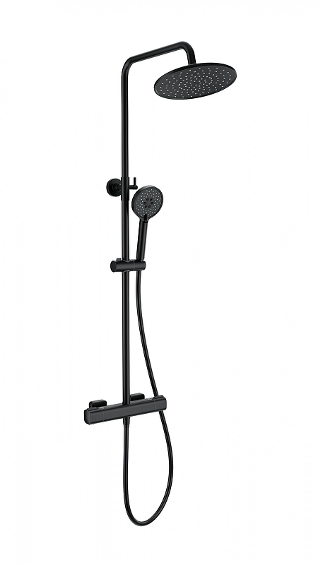 Душевая система Wonzon & Woghand Stay WW-B3051-A-MB с термостатом цвет Черный матовый