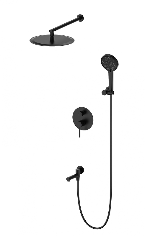 Душевая система Wonzon & Woghand Stick WW-88939017-MB цвет Черный матовый