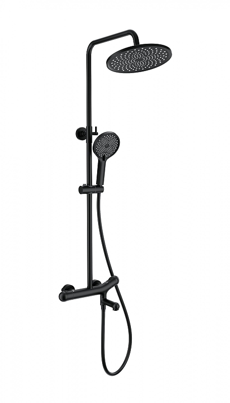 Душевая система Wonzon & Woghand WW-B3057-A-MB с термостатом цвет Черный матовый