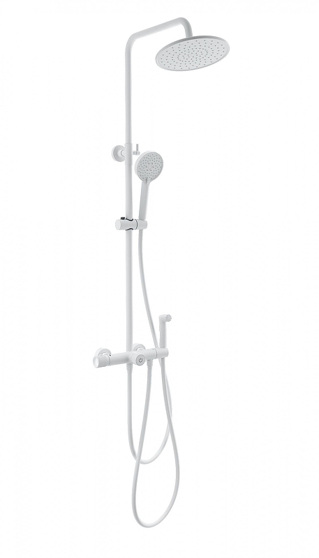 Душевая система Wonzon & Woghand WW-B3097-A-MW с термостатом цвет Белый матовый
