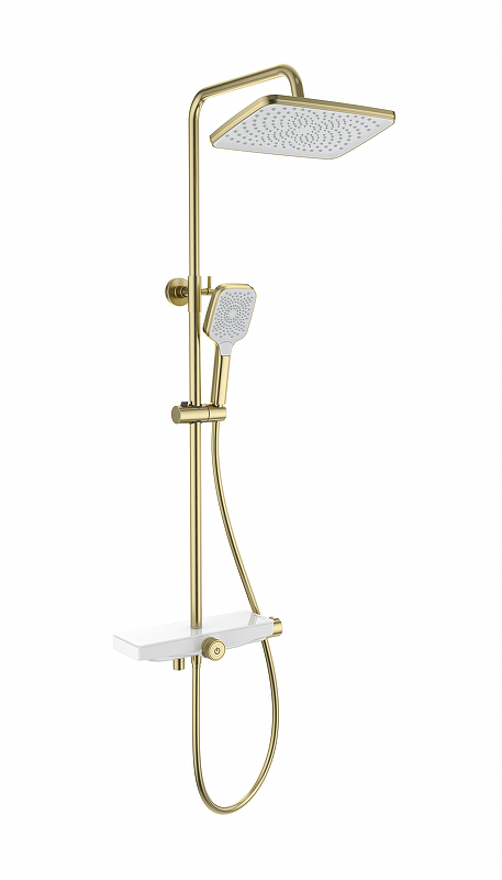 Душевая система Wonzon & Woghand WW-B3098-A-BG с термостатом цвет Брашированное золото