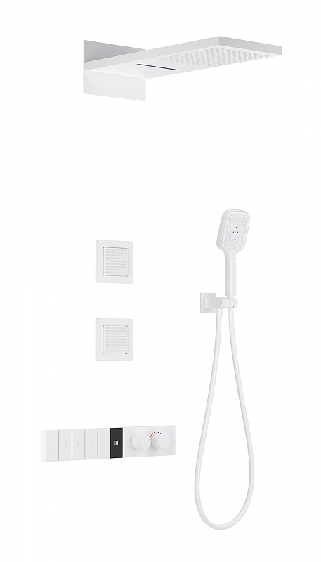 Душевая система Wonzon & Woghand WW-D4538-A-MW с термостатом цвет Белый матовый