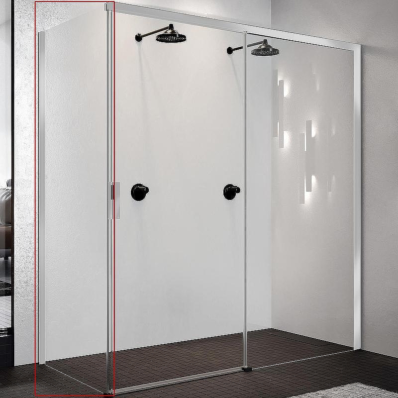 Душевая стенка Novellini Opera 90 L OPEFH89S-1K профиль Хром стекло прозрачное