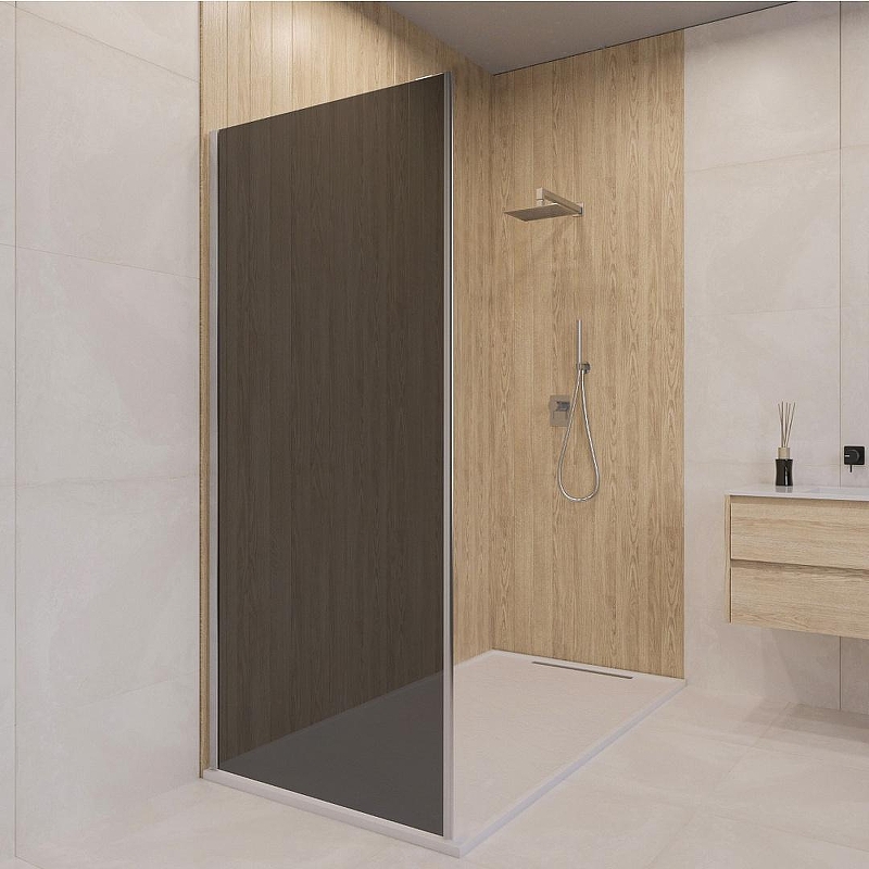 Душевая стенка RGW 80 06220308-31 профиль цвет Хром стекло тонированное