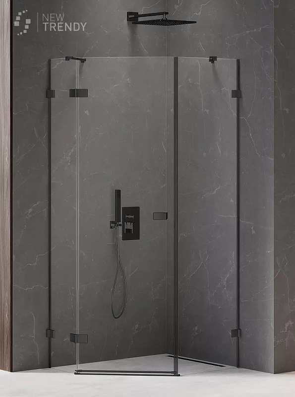 Душевое ограждение New Trendy AVEXA BLACK L 100x80x200 EXK-3882 (черный)