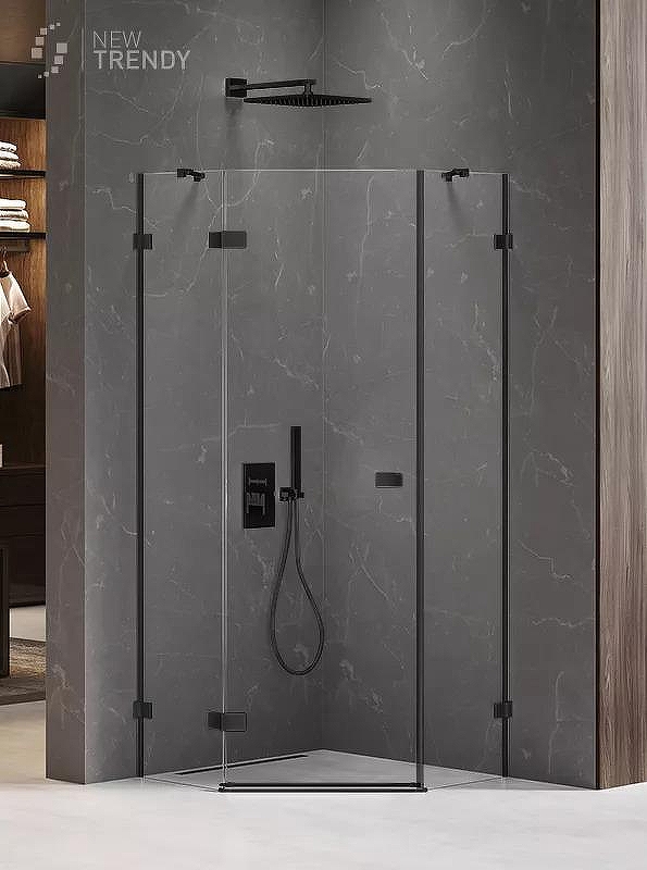 Душевое ограждение New Trendy AVEXA BLACK L 80x80x200 EXK-3873 (черный)