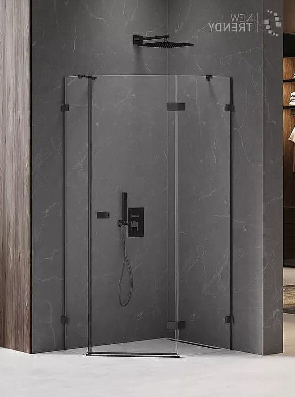 Душевое ограждение New Trendy AVEXA BLACK R 100x80x200 EXK-3880 (черный)