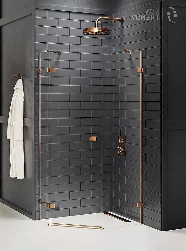 Душевое ограждение New Trendy AVEXA COPPER BRUSHED L 100x80x200 EXK-3826 (брашированная медь)