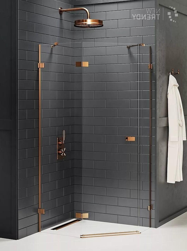 Душевое ограждение New Trendy AVEXA COPPER BRUSHED L 100x80x200 EXK-3827 (брашированная медь)