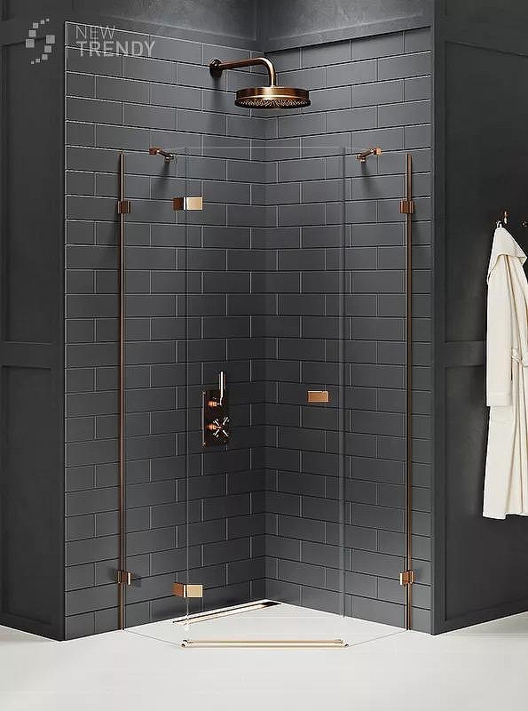 Душевое ограждение New Trendy AVEXA COPPER BRUSHED L 80x80x200 EXK-3818 (брашированная медь)