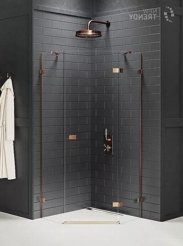 Душевое ограждение New Trendy AVEXA COPPER BRUSHED R 80x80x200 EXK-3819 (брашированная медь)
