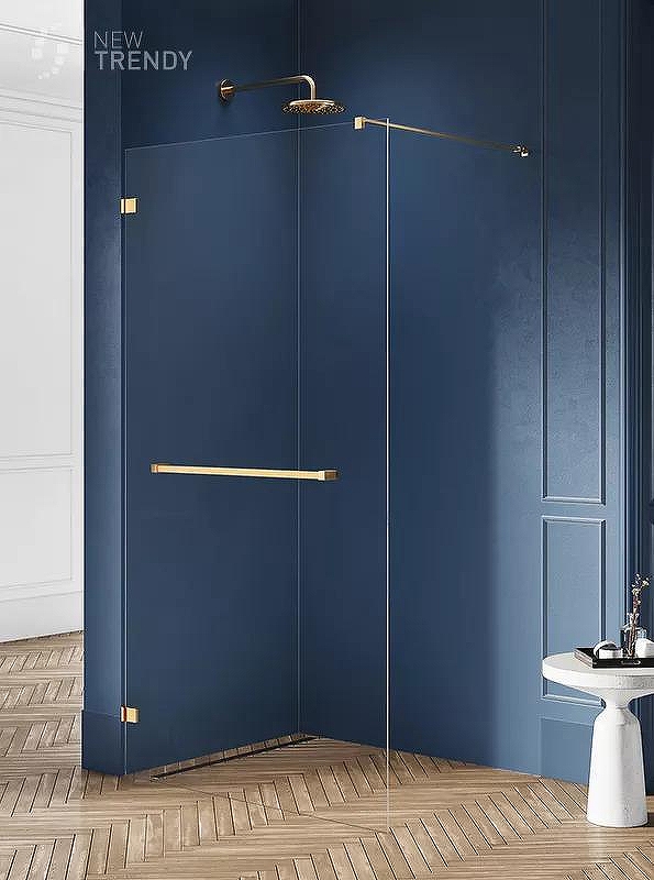 Душевое ограждение New Trendy AVEXA GOLD BRUSHED 150x200 EXK-7042 (брашированное золото)