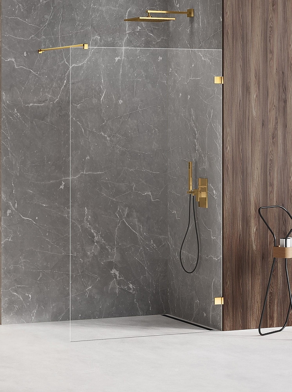 Душевое ограждение New Trendy AVEXA GOLD SHINE 70x200 EXK-7056 (золото)