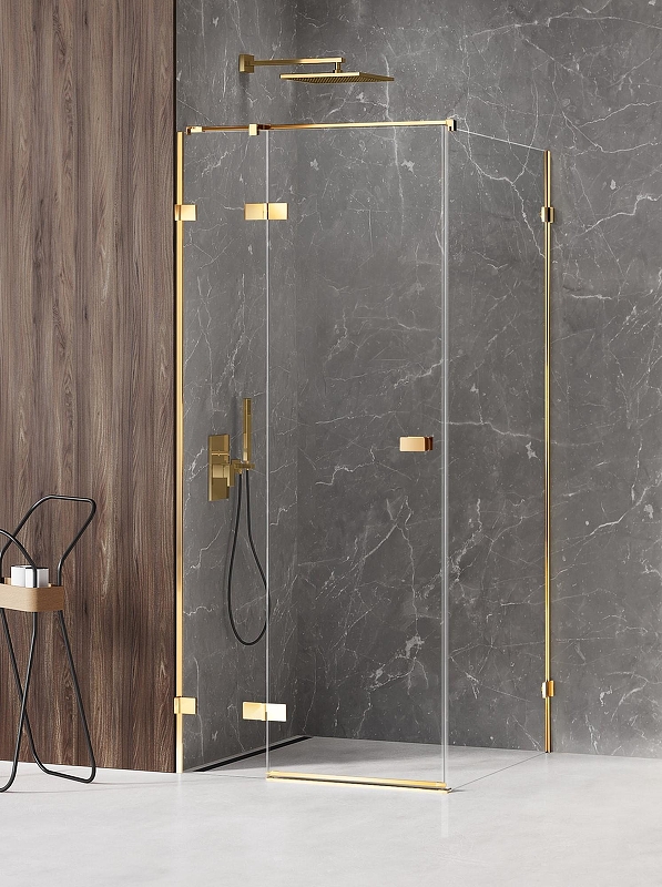 Душевое ограждение New Trendy AVEXA GOLD SHINE L 100x80x200 EXK-1670 (золото)