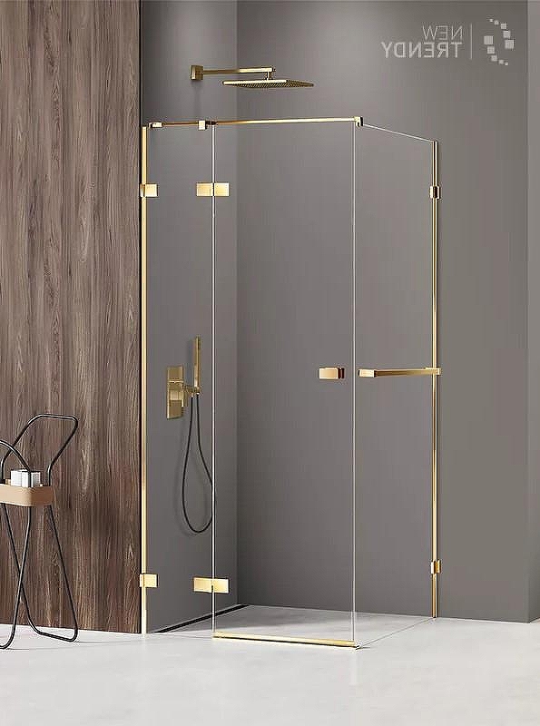 Душевое ограждение New Trendy AVEXA GOLD SHINE L 90x80x200 EXK-3169 (золото)