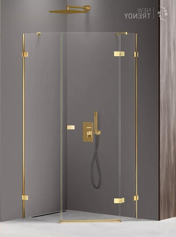 Душевое ограждение New Trendy AVEXA GOLD SHINE R 100x80x200 EXK-3850 (золото)