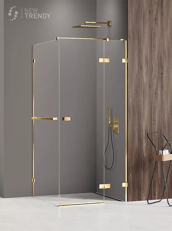 Душевое ограждение New Trendy AVEXA GOLD SHINE R 100x80x200 EXK-3205 (золото)