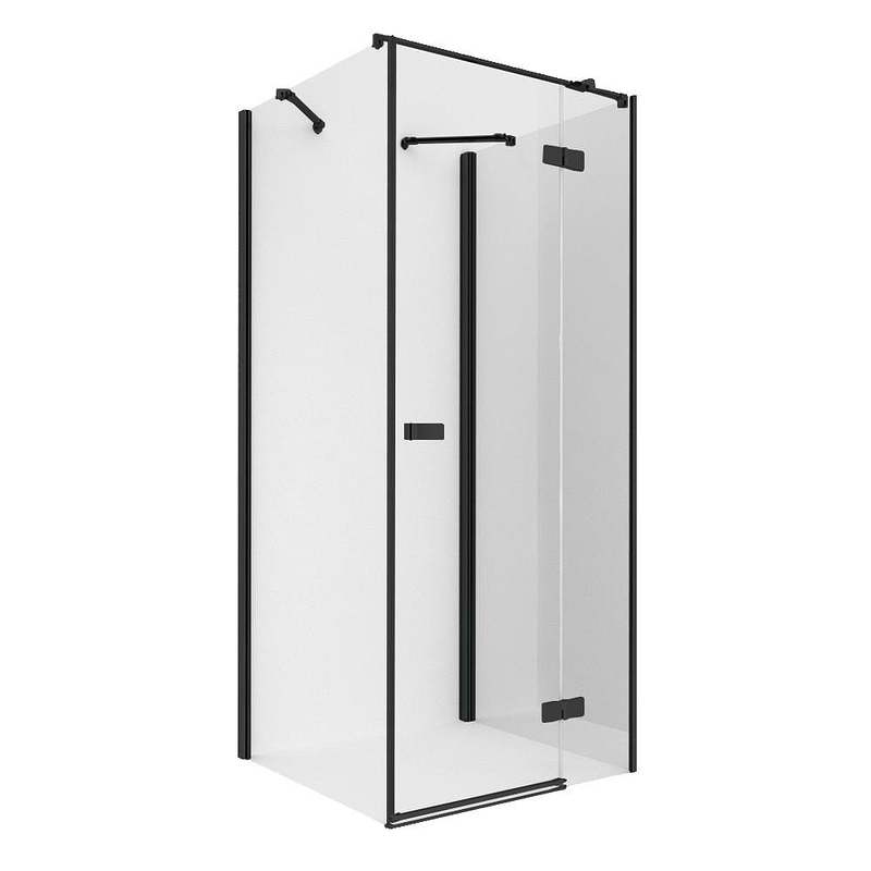 Душевое ограждение New Trendy REFLEXA BLACK R 80x100x200 EXK-5004 (черный)