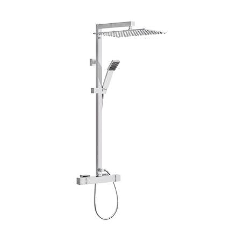 Душевой гарнитур Remer Qubica Thermo QT37XL с термостатом Хром