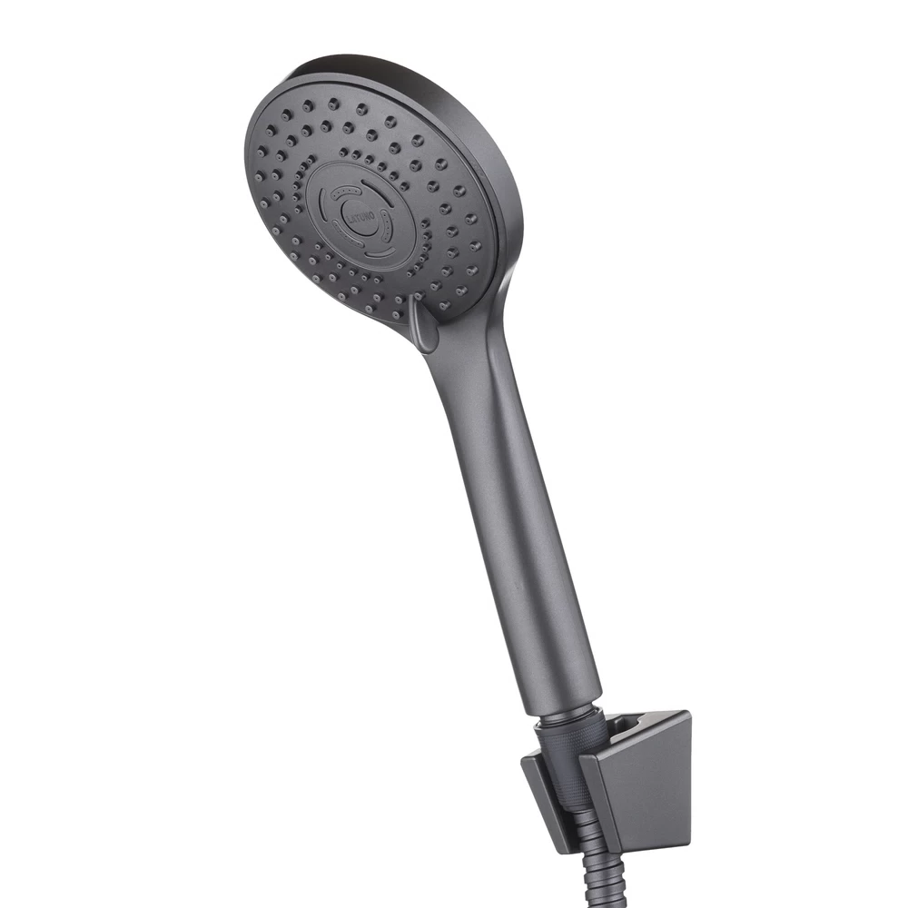 Душевой комплект Pura Latuno с лейкой с держателем графит (L80072GT)