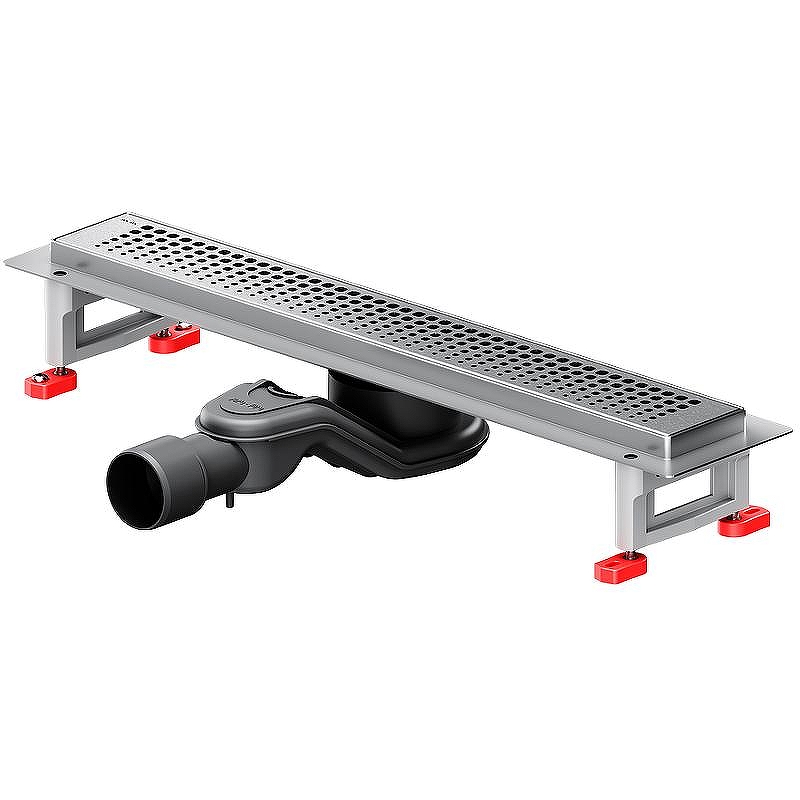 Душевой лоток AM.PM MasterFlow 50 W01SC-P11-050-01SB с решеткой Хром матовый Cut Gradient