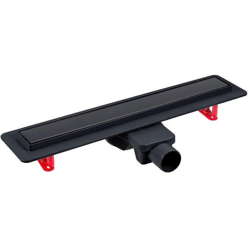 Душевой лоток Berges Optim Line Black 500 095505 с Черной матовой решеткой / под плитку