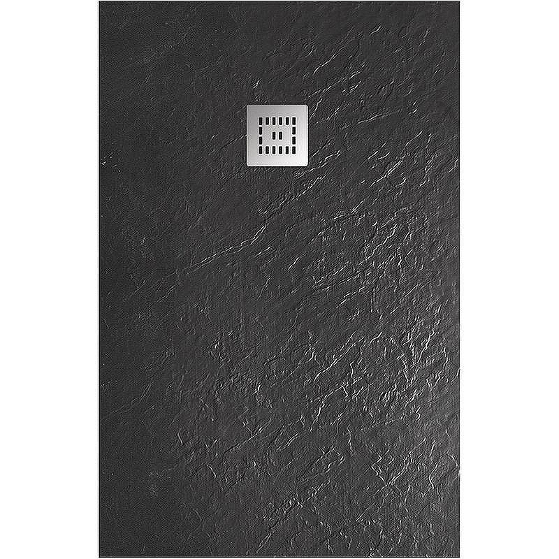 Душевой поддон из искусственного камня BelBagno Uno 120x80 TRAY-MR-UNO-AH-120/80-35-NERO-CR Черный матовый