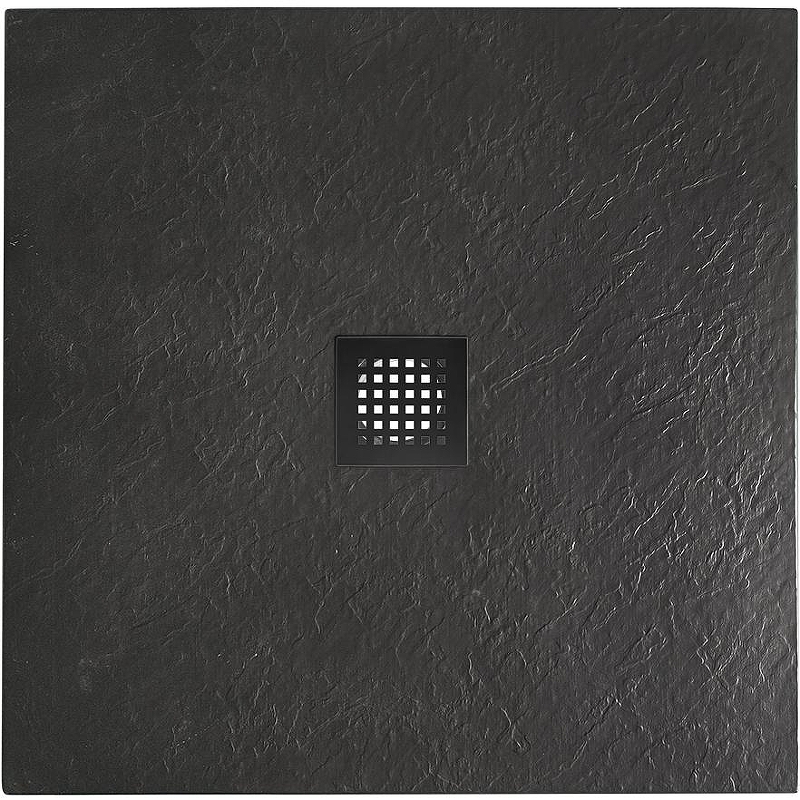 Душевой поддон из искусственного камня BelBagno Uno 90x90 TRAY-MR-UNO-A-90-35-NERO-NO Черный матовый