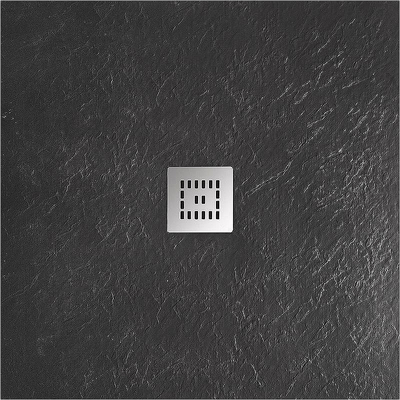 Душевой поддон из искусственного камня BelBagno Uno 90x90 TRAY-MR-UNO-A-90-35-NERO-CR Черный матовый