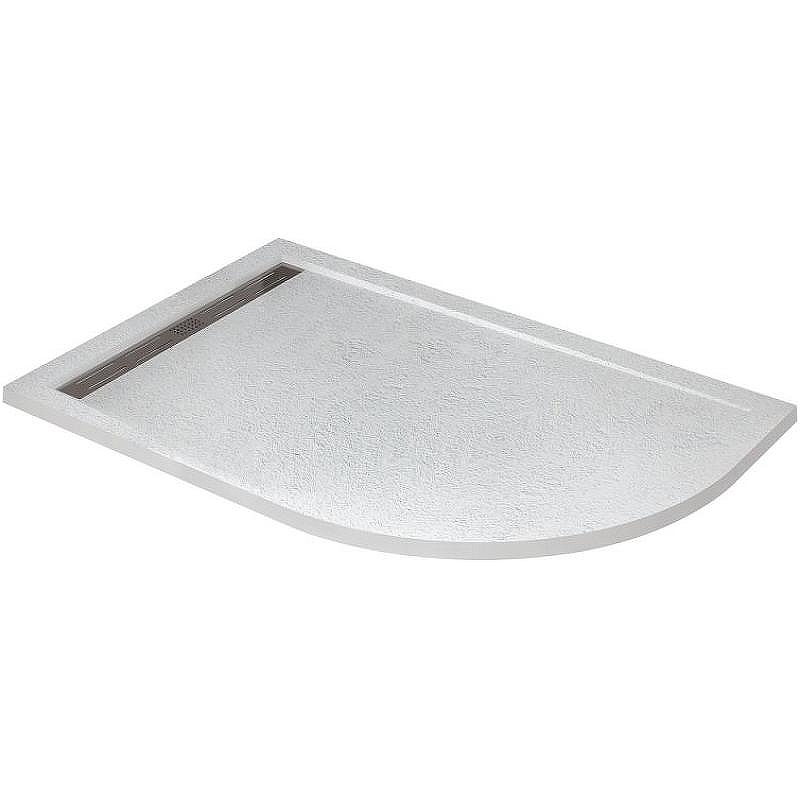 Душевой поддон из искусственного камня Cezares Tray AS 100x80 L TRAY-AS-RH-100/80-30-W-L Белый
