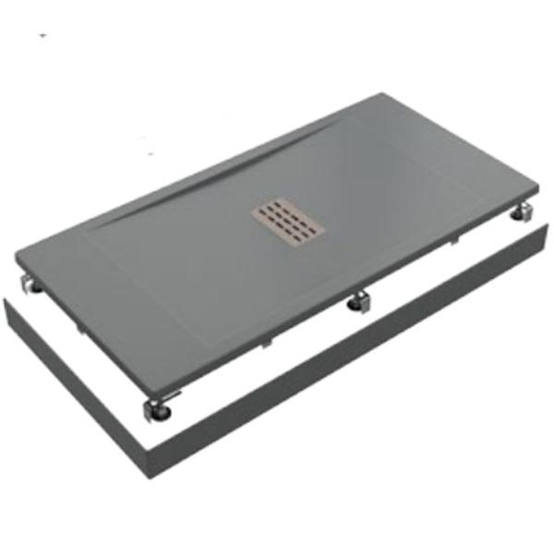 Душевой поддон из искусственного камня Good Door Flow 120x80 ЛП00062 Графит