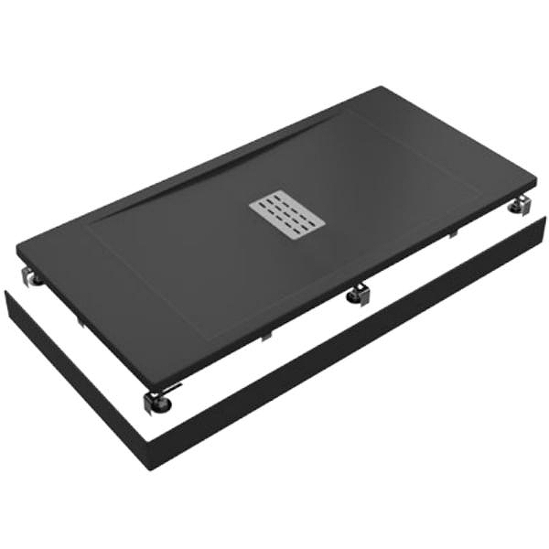 Душевой поддон из искусственного камня Good Door Flow 160x80 ЛП00131 Черный