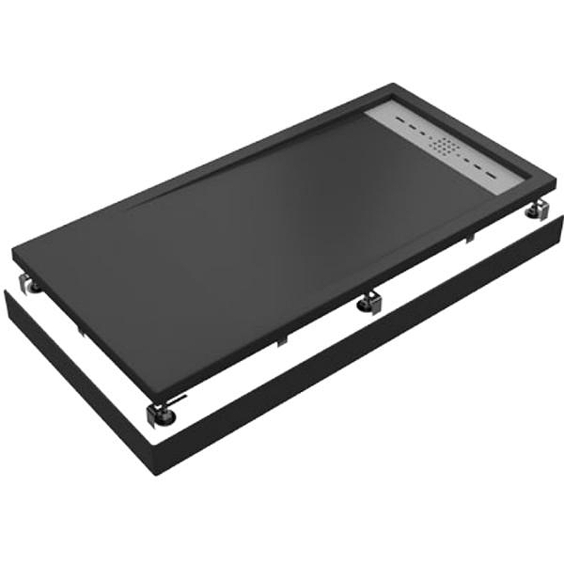 Душевой поддон из искусственного камня Good Door Stella 100x90 ЛП00157 Черный
