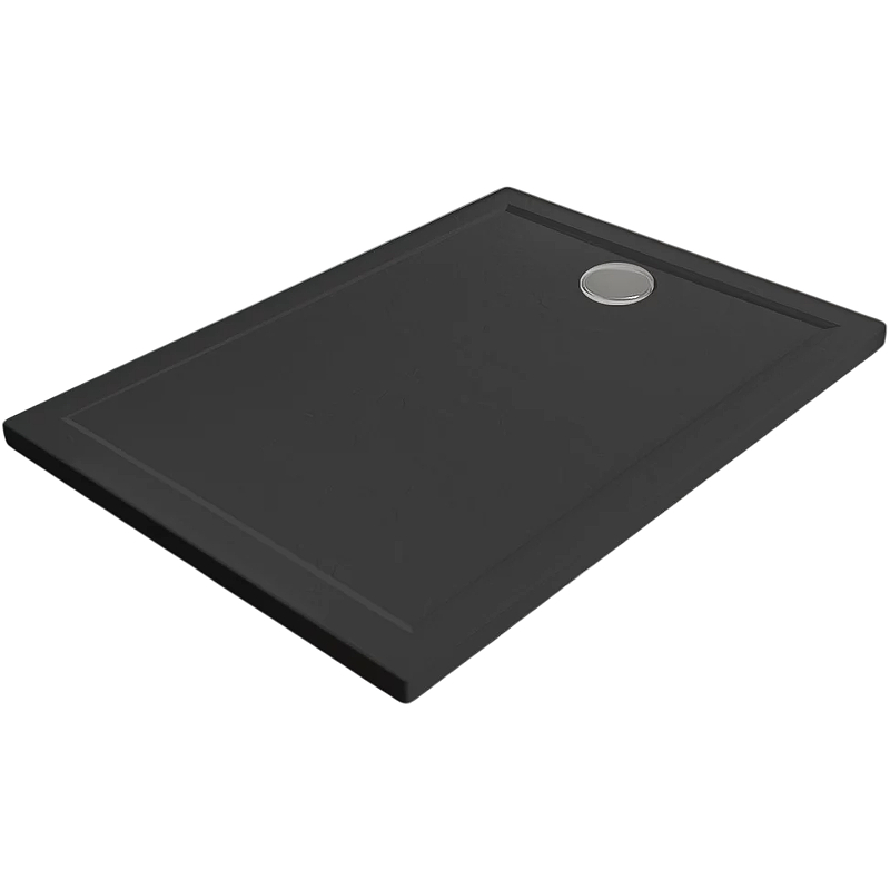 Душевой поддон из искусственного камня Veconi Pietra B 120x90 PT-B-12090-RU Черный