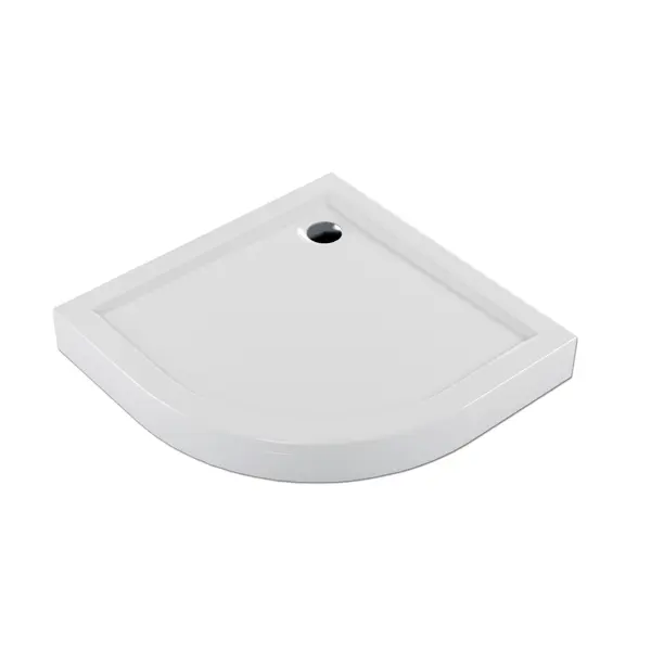Душевой поддон Metakam Бийск 1/4 круга акриловый 80x80x18 см белый