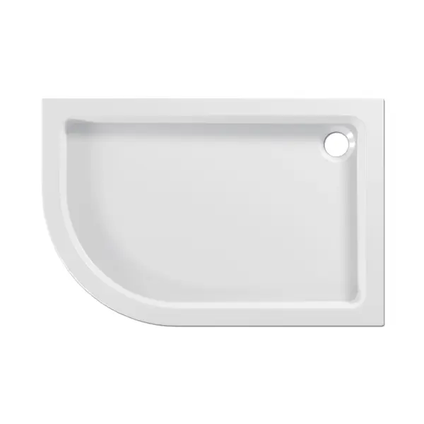 Душевой поддон Metakam Бийск 1/4 круга правый акриловый 120x80x18 см белый