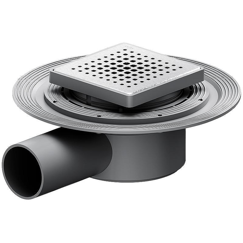 Душевой трап AM.PM MasterFlow 10 W01BD-P11-010-01SB с решеткой Хром матовый Cut Gradient