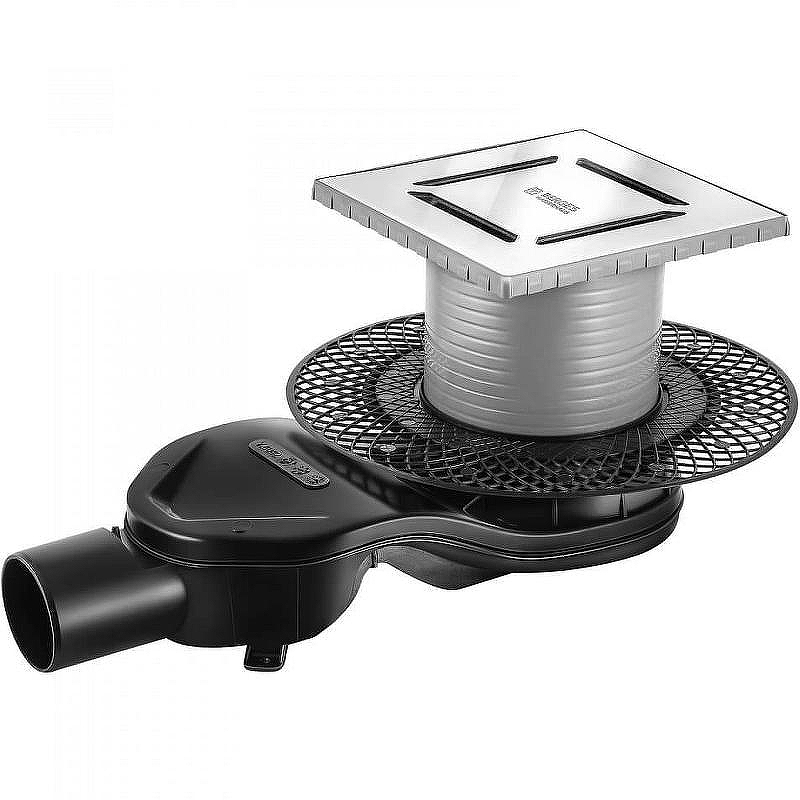 Душевой трап Berges Platz Norma 150x150 090159 с решеткой Хром матовый