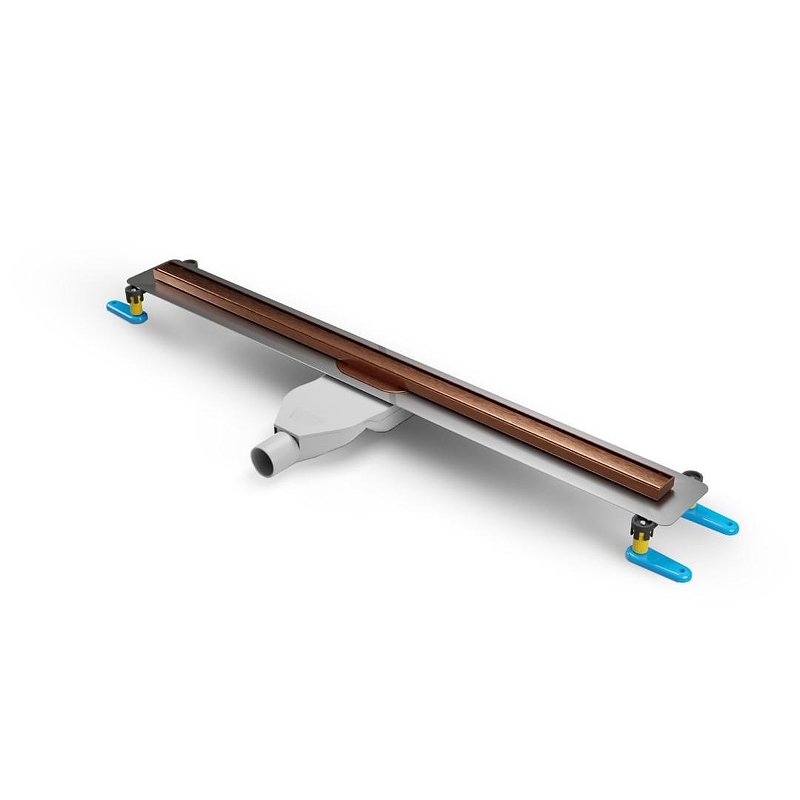 Душевой трап New Trendy 80x3 OL-0098 цвет Брашированная медь