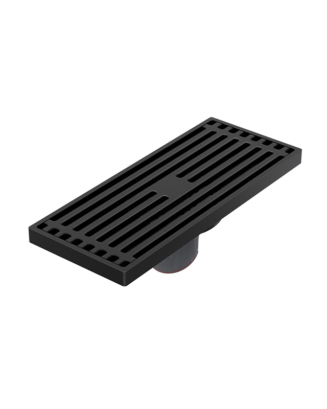 Душевой трап Orange 200x80 TR01-009b с Черной матовый решеткой