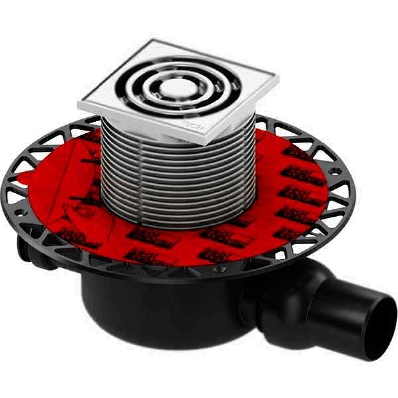 Душевой трап Tece Drainpoint S120 3601200 горизонтальный с декоративной решеткой с фланцем