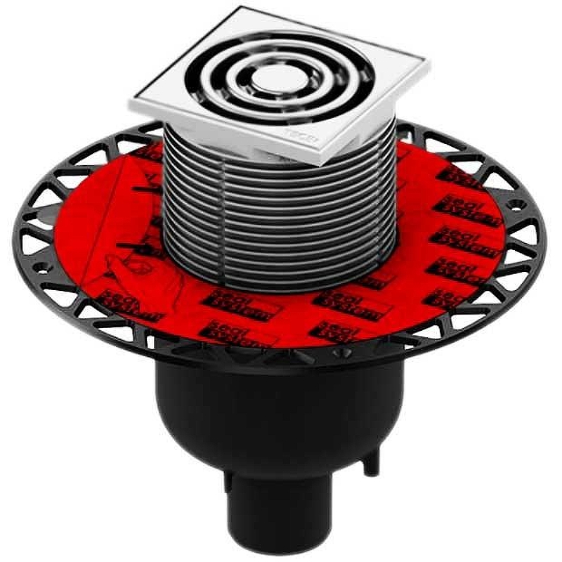 Душевой трап Tece Drainpoint S130 3601300 вертикальный с декоративной решеткой с фланцем
