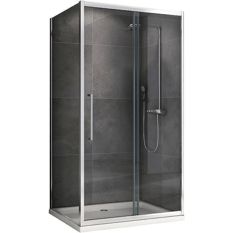 Душевой уголок Abber Schwarzer Diamant 160x50 AG30160H-S50 профиль Хром стекло прозрачное