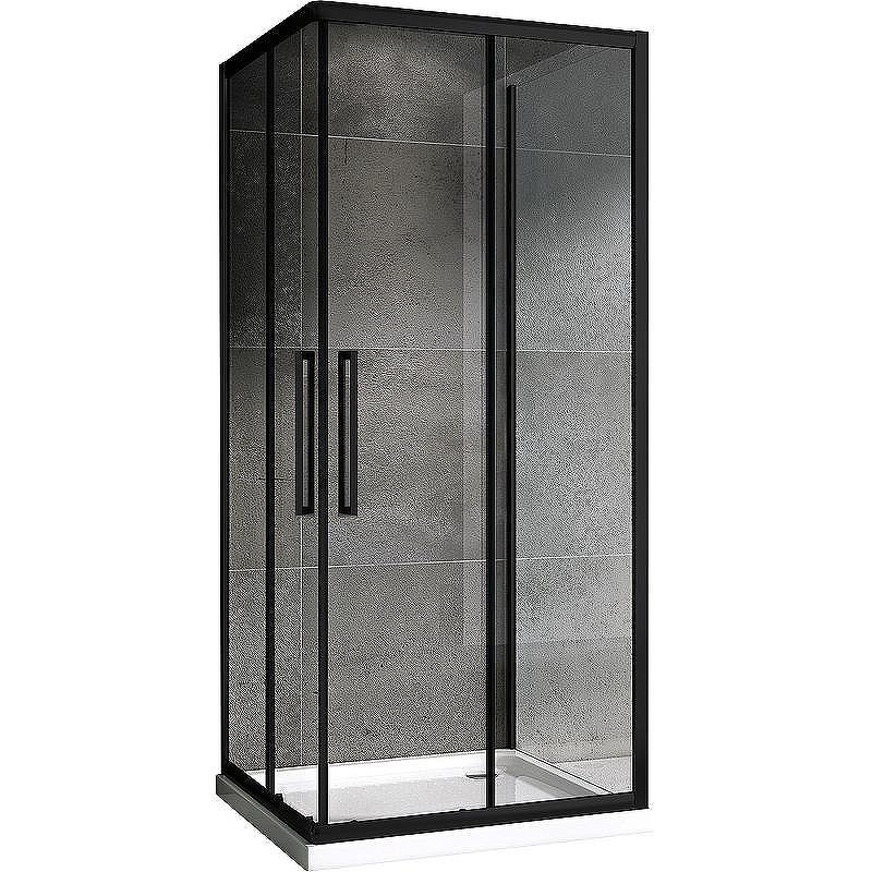 Душевой уголок Abber Schwarzer Diamant 90х90 AG02090BH-S90B профиль Черный стекло прозрачное