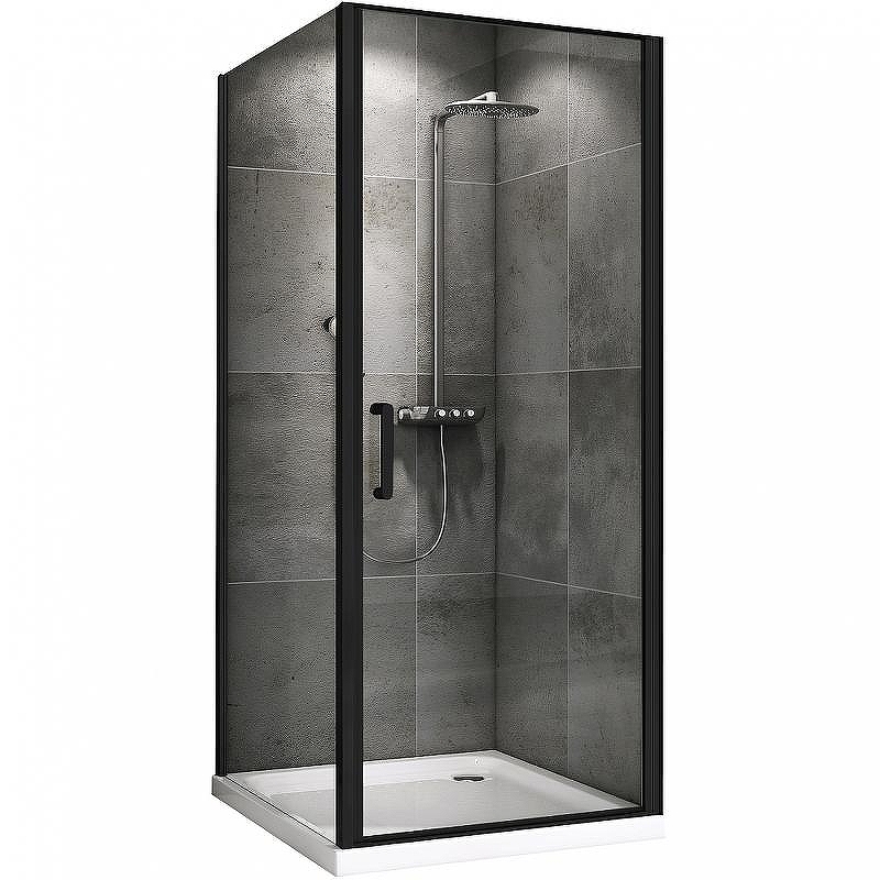 Душевой уголок Abber Sonnenstrand 100x85 AG04100B-S85B профиль Черный стекло прозрачное
